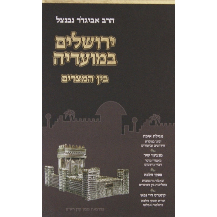 ירושלים במועדיה בין המצרים Seforim To Be Sorted 133940 Manchester Judaica